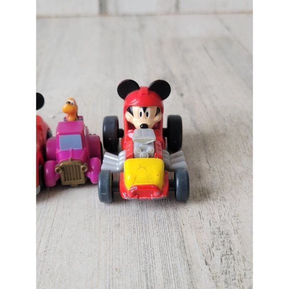 Disney Mickey Pluto Donald mini goofy car play set toy figure - Picture 4 of 10